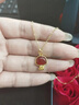 中國(guó)黃金（CHINA GOLD）蛇本命年黃金項(xiàng)鏈女足金生肖紅瑪瑙吊墜七夕情人節(jié)禮物送女朋友 足金紅瑪瑙蛇吊墜【贈(zèng)銀鏈】【紀(jì)念品】 曬單實(shí)拍圖