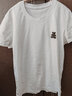 LOVER RUCCI白色絲光棉短袖t恤女燙鉆夏季圓領(lǐng)半袖修身2026新款純棉體恤上衣 白色立體熊胸標 L 曬單實(shí)拍圖