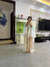 繪自然【紙鳶】漢服女唐制元素齊胸衫破裙刺繡印花春夏閨蜜款 米色上衣+吊帶破裙+披帛 XL 曬單實(shí)拍圖