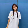 Eperdument ulzzang韓國卡通小熊t恤女短袖寬松大碼bf港風(fēng)學(xué)生純棉體恤女 白色T恤-小熊 XL 曬單實(shí)拍圖