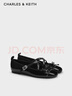 CHARLES&KEITH交叉帶平底芭蕾鞋瑪麗珍鞋子女鞋生日禮物CK1-70381023-1 Black Box黑色 39 曬單實(shí)拍圖