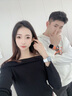 AILUO情侶手表女士潮流血糖血氧跑步戶外時尚腕表品牌生日情人節(jié)禮物 銀殼白膠帶+銀殼橙海洋表帶 曬單實(shí)拍圖