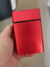 来福（LAIFU）爱仕软包烟盒20支装金属塑料便携翻盖保护套创意个性男士烟盒烟具 红色（软包款） 实拍图