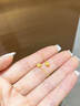 中國黃金（CHINA GOLD）黃金耳釘女足金999磨砂小金珠圓球耳飾滿天星中秋生日禮物送女友 小金珠耳釘一對約0.8g 曬單實拍圖