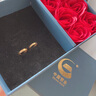 中國黃金（CHINA GOLD）黃金耳釘女士足金耳環(huán)耳飾生日禮物送女友媽媽老婆結婚紀念日實(shí)用 足金耳扣一對 曬單實(shí)拍圖
