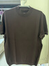 布先生可機(jī)洗短袖羊毛T恤男秋冬打底針織衫 嵌線刺繡-雪茄咖 L/175  曬單實(shí)拍圖