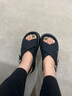 天美意鞋子女鞋松糕底外穿百搭通勤日常休閑涼鞋女鞋夏款KX007BL4 黑色 37 曬單實(shí)拍圖