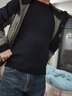 古德羅 GUDEILUO英倫簡(jiǎn)約修身內搭低領(lǐng)毛衣男圓領(lǐng)緊身針織衫秋冬發(fā)型師打底衫男潮 08黑色 L （100-115斤） 曬單實(shí)拍圖