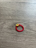 蒂蔻（Tico）足金愛心形玫瑰花黃金戒指女3D硬金轉(zhuǎn)運(yùn)珠編織紅繩指環(huán)生日禮物 曬單實(shí)拍圖
