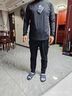 步銳特（BURUITE）健身服男跑步運動(dòng)套裝羽毛球服籃球速干衣高彈訓練晨跑服騎行衣服 曬單實(shí)拍圖