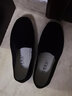 布舍元傳統布鞋男士千層底布鞋黑色棉布鞋一腳蹬平底懶人鞋老北京布鞋男 黑底布鞋7707 40 曬單實(shí)拍圖