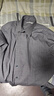 與狼共舞條紋長(cháng)袖襯衫男2026春季新款男裝輕熟休閑男士氣質(zhì)襯衣5004 淺灰005 M (170) 曬單實(shí)拍圖
