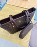 香奈小香品牌包包女大容量2025新款托特包女士氣質(zhì)時(shí)尚百搭單肩手提包 咖啡-R紋【專(zhuān)柜禮盒包裝】 曬單實(shí)拍圖
