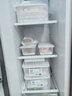sungsa冰箱冷凍室抗菌保鮮盒食品級速凍肉類(lèi)收納盒冰柜食品級儲藏盒 小號（2.7L*2個(gè)）帶瀝水 曬單實(shí)拍圖