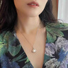 KASIYUS925銀淡水珍珠耳環(huán)項鏈女耳釘套裝送女友老婆七夕情人節生日禮物 925銀（項鏈+耳環(huán)）+證書(shū)+禮盒 曬單實(shí)拍圖