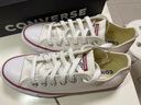 匡威（Converse）帆布鞋All Star經(jīng)典低幫白色小白鞋男鞋女鞋常青款休閑情 101000 【Jennie同款】  37 曬單實(shí)拍圖