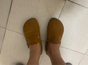 百麗男鞋勃肯鞋拖鞋男夏季商場(chǎng)同款外穿一腳蹬包頭拖A1076BT3 土黃 39 (245mm) 曬單實(shí)拍圖