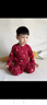 乖奇熊嬰幼兒內(nèi)衣套裝春秋季居家服過(guò)年男女寶寶衣服褲子紅色周歲衣服 曬單實(shí)拍圖