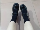 莫代爾 壓力小腿襪女春秋款jk過膝襪子女純棉吸汗防臭秋季保暖長筒襪 中長筒(1黑+1白) 均碼(34-39) 曬單實拍圖