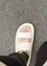優(yōu)調女夏季厚底涼鞋軟底大碼拖鞋運動(dòng)外穿踩屎感平底防滑沙灘鞋海邊 蒸汽白(柔軟舒適，不磨腳跟) 40 曬單實(shí)拍圖