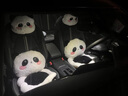 博紫適用汽車坐墊冬季可愛卡通車載舒適保暖座椅座墊創(chuàng)意汽車內(nèi)飾用品 兔毛拼色圓形坐墊黑色 曬單實拍圖