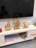 招財(cái)福鹿創(chuàng)意擺件喬遷新居禮品客廳玄關(guān)電視柜酒柜裝飾品擺件 福祿招財(cái)-金黃色 曬單實(shí)拍圖