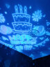 乾越（qianyue）星空投影灯圣诞节礼物送女生生日礼物氛围灯夜灯送老婆卧室伴睡灯 蓝猪（旋转+充电+6款图案+蓝牙） 实拍图