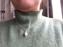海盜船銀飾項鏈 女925銀青云鈴合成立方氧化鋯項鏈潮流鎖骨鏈情人節禮物 曬單實(shí)拍圖