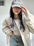 DXOT美式hiphop港風(fēng)飛行員夾克棒球服女春秋ins設(shè)計(jì)感潮小眾夾克外套 淺灰色 M 45-55kg 曬單實(shí)拍圖