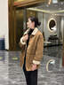 香影【咩咩絨】兩面穿麂皮絨外套女2025秋冬新款皮毛一體仿生皮草 焦糖色 S 曬單實拍圖