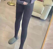 貓人孕婦打底褲襪春秋款外穿棉質(zhì)豎條顯瘦秋冬加絨大碼托腹連褲襪 煙灰連腳 1條 均碼 260g 薄絨 曬單實(shí)拍圖