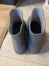 汐鯉女士時(shí)尚水鞋防水防滑套鞋雨鞋女款成人中筒加絨保暖雨靴膠鞋水靴 深灰網(wǎng)布款偏大一碼 37 曬單實(shí)拍圖