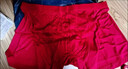 詩(shī)貝妮100%桑蠶絲平角褲男士真絲內褲中腰薄款純色針織絲綢四角短褲 大紅色2358 1條 XL 曬單實(shí)拍圖