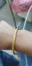 千影珠寶黃金手鐲女款9999足金鐲子滿(mǎn)天星素金收縮口送媽媽送老婆按克 約10.64-10.9g(含工費30) 曬單實(shí)拍圖