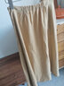 無印良品 MUJI 女式 法國亞麻 寬擺裙 BEK03C1S 暗黃色 M 曬單實(shí)拍圖