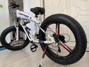 卡莎蒂（CASHAD）雪地車(chē)大輪胎26寸山地車(chē)越野車(chē)沙灘車(chē)微展變速自行車(chē) 雙碟剎單車(chē) 白色車(chē)一體輪款 26寸車(chē)27速(油碟) 曬單實(shí)拍圖
