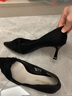 ZHR單鞋女韓版溫柔尖頭氣質(zhì)高跟鞋女法式復古俏皮氣質(zhì)優(yōu)雅風(fēng)細跟女鞋 黑色 36 曬單實(shí)拍圖
