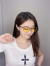 愛視達(dá)（EyeSavers）【2025新款】K01女款通勤時尚休閑葉黃素鏡片眼鏡不止防藍(lán)光抗疲 冰川透 曬單實(shí)拍圖