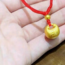 中國黃金（CHINA GOLD）小胖福黃金項鏈男女金坨坨足金吊墜掛墜生日母親節(jié)禮物送老婆女友 【今/次日達】胖福金坨+金珠【紅繩】約0.6g 曬單實拍圖