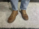 百狄（BYETIVE）男鞋布洛克雕花男士休閑皮鞋英倫復古工裝馬丁鞋男生低幫板鞋男 棕色(雕花) 40皮鞋碼=41運動(dòng)鞋 曬單實(shí)拍圖