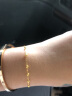 xianglong珠宝 18K金可调节一款多带珠珠手链脚链女款细款 18K黄金 手链15+3cm 实拍图