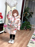 G.DUCKKIDS小黃鴨兒童羽絨服反季女童中長款加厚冬季外套白鴨絨小童寶寶冬裝 彩虹粉色 100 尺碼2~3歲【 90-100cm】 曬單實拍圖