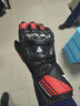 DAINESE/丹尼斯 DRUID 4 碳纖維賽道騎行手套透氣耐磨摩托車長款防摔手套 A77/黑-紅-白 XL 曬單實拍圖
