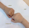 中國黃金（CHINA GOLD）S925銀love圓牌手鏈男款婦女節生日禮物送男生男朋友老公 love圓牌手鏈【男款】 曬單實(shí)拍圖