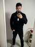 布先生拉鏈半高領(lǐng)防風(fēng)衛衣春秋簡(jiǎn)約印花加厚長(cháng)袖t恤BT12163 鋼琴黑 2XL (185) 曬單實(shí)拍圖