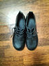 PQPZ真軟皮粗跟厚底單鞋2025秋季新款小皮鞋系帶圓頭軟底媽媽鞋 黑色 五厘米舒適跟高 40 五厘米舒適跟高 曬單實(shí)拍圖