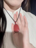 寶鉑琳朱砂吊墜無事牌本命年可調(diào)節(jié)掛件古風(fēng)男女百搭文藝節(jié)日禮物飾品 無事牌-不刻字【約38*23*7mm】 曬單實拍圖
