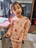 纖絲鳥(niǎo)（TINSINO）兒童保暖內衣女童秋衣秋褲套裝冬季加厚保暖睡衣 可愛(ài)小兔子 曬單實(shí)拍圖