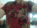 俞兆林（YUZHAOLIN）中年洋氣媽媽新款夏裝仿真.絲連衣裙高貴婚宴禮服中老年夏季大碼 酒紅色 2XL 115-125斤 曬單實(shí)拍圖