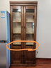粵雅居書柜實(shí)木新中式兩三四五六門書櫥帶玻璃門落地文件柜書房?jī)?chǔ)物家具 五門書柜（默認(rèn)胡桃色） 曬單實(shí)拍圖